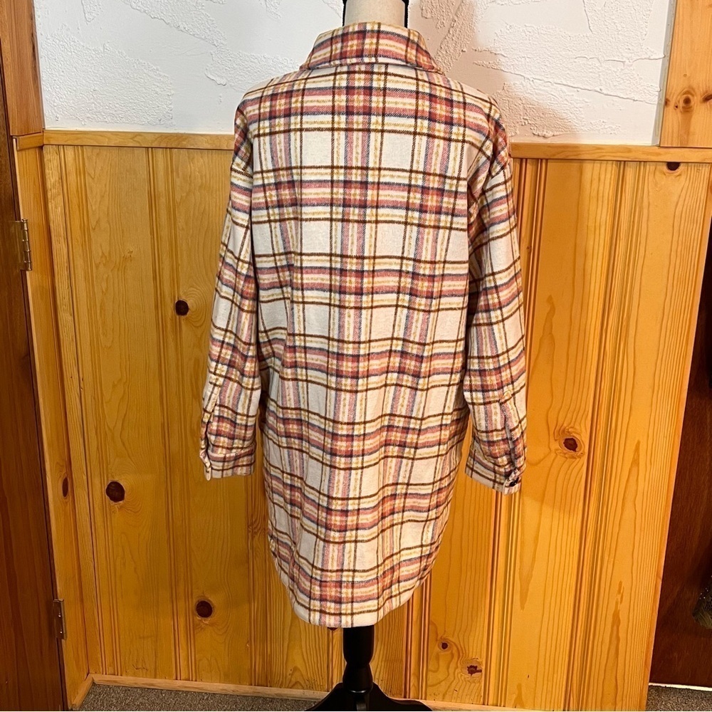 Stella Nova Emmy Blue And Pink Checked Oversized Button Jacket Sz-40 - Picture 5 of 10